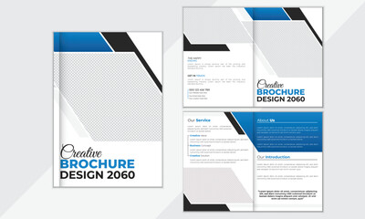 Bi Fold Brochure Design Template for your Company, Corporate, Business, Advertising, Marketing, Agency, and Internet business.