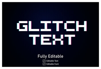 Futuristic Glitch text effect for video game text for editable cyberpunk  text effect