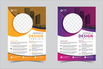 Flyer design, brochure template layout design. Corporate business annual report, catalog, magazine, flyer mockup