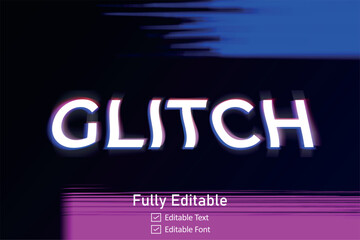 Obraz premium Futuristic Glitch text effect for video game text for editable cyberpunk text effect