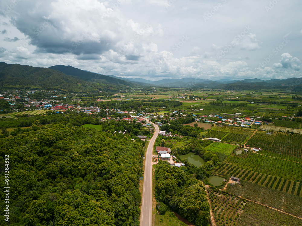 Poster Mountain at Taton Area, Mae Ai District, Chiang Mai, Thailand