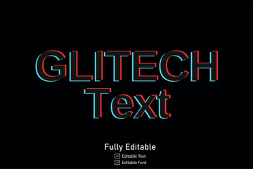 Futuristic Glitch text effect for video game text for editable cyberpunk  text effect