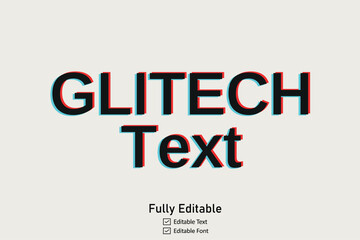 Futuristic Glitch text effect for video game text for editable cyberpunk  text effect