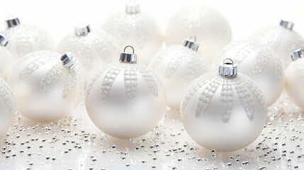 White Christmas ornaments holiday season