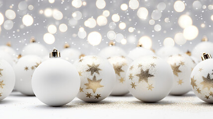 White Christmas ornaments holiday season