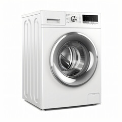 White Washer Machine Isolated on a White Background