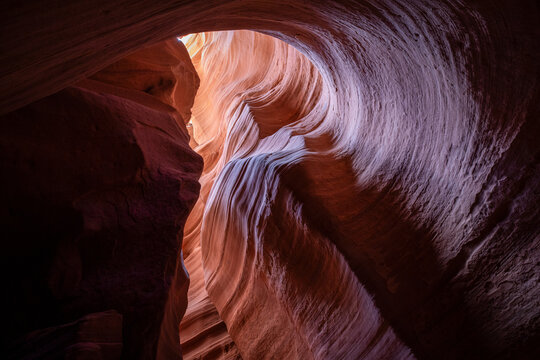 Details of the red walls of Antelope slot Canyon X in Arizona, USA