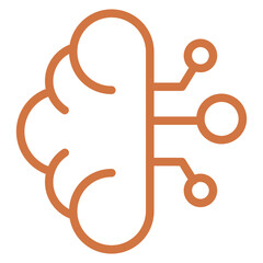 Brain Circuit Icon Style