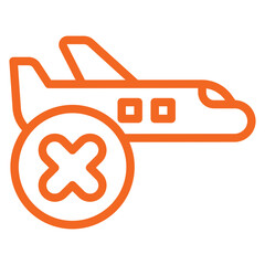 Cancelled Flight Icon Style