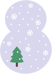 christmas tree in snow