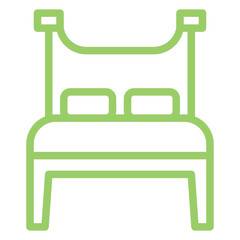 Double Bed Room Icon Style