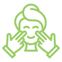 Face Massage Icon Style