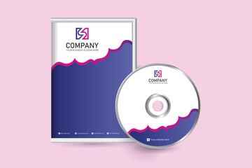 Abstract colorful business DVD Cover template design