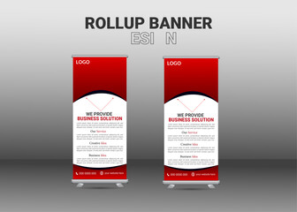 Roll Up Banner Template Vector Art, Icons, and Graphics for Free Download