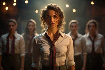 Women Show Unity in White Shirts