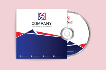 Abstract colorful business CD cover and label template