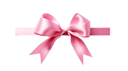 pink ribbon bow isolated on transparent background Remove png, Clipping Path, pen tool