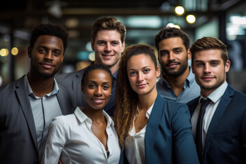 Fototapeta premium Diverse Team of Professionals Posing Together