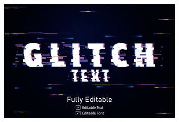 Futuristic Glitch text effect for video game text for editable cyberpunk  text effect