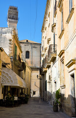 the bell tower of the cathedral of Lecce Italy
