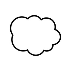 Toy cloud icon vector. Baby clouds illustration sign. Cloud symbol or logo.