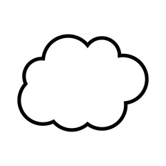 Toy cloud icon vector. Baby clouds illustration sign. Cloud symbol or logo.