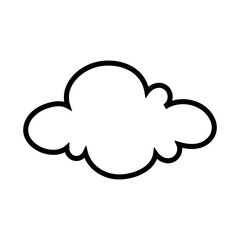 Toy cloud icon vector. Baby clouds illustration sign. Cloud symbol or logo.