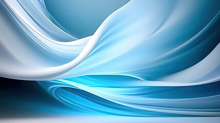 Obraz premium abstract blue wave background.3d render, perfect shape, aesthetic, colorful background with abstract shape glowing in ultraviolet spectrum, curvy neon lines, Futuristic energy concept