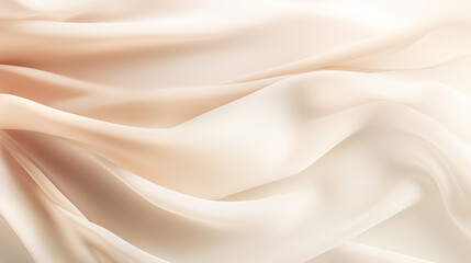 Obraz premium Light beige silk background. Vanilla background, silk drapery.