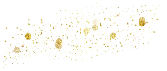 Gold Foil Gold glitter. Golden sparkle confetti. Shiny glittering dust.Suitable for backdrop, banner, wallpaper.
