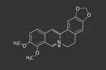 Berberine molecular skeletal chemical formula