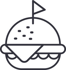 Restaurant Line Icon Vector Art