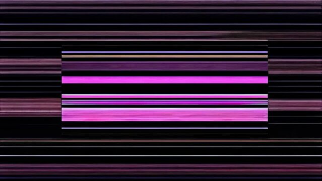 A purple and yellow striped image with a glitchy effect