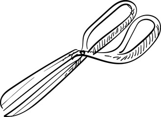 tailor scissors handdrawn illustration