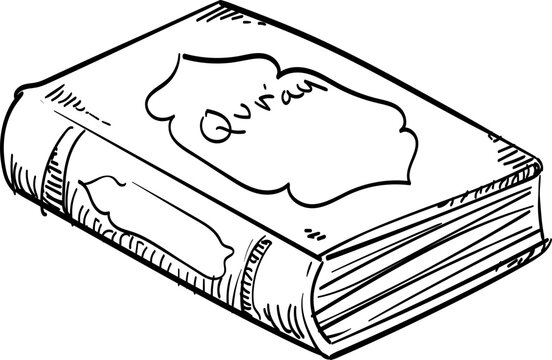 holy book Al Quran handdrawn illustration