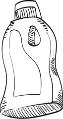 detergent bottle handdrawn illustration