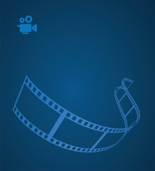 Blue cinema abstract background