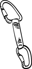 carabiner handdrawn illustration