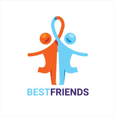 Best Friends abstract logo design