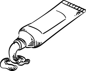 acrylic paint handdrawn illustration