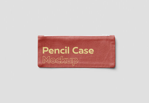 Mockup of customizable pencil case against editable background