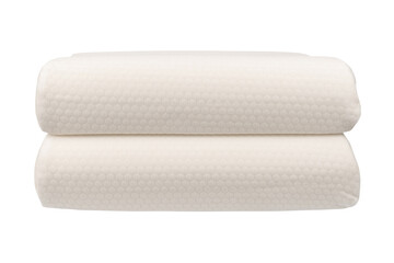 Orthopedic pillow on white background. Physiotherapy concept. Soft comfortable pillow. Orthopedic...