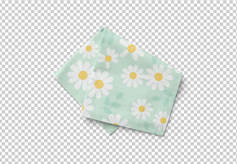 Mockup of customizable folded linen napkin