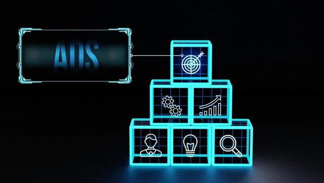 Programmatic Advertising concept.Business, Technology, Internet and network concept.