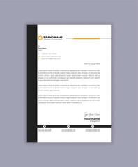 Professional and clean modern letterhead template design
