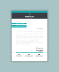 Minimalist corporate letterhead. Professional business-style letterhead template layout