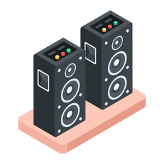 Here’s an isometric icon of speaker stand 