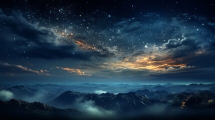 Fototapeta premium night sky and clouds