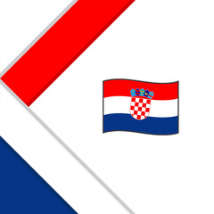Croatia Flag Abstract Background Design Template. Croatia Independence Day Banner Social Media Post. Croatia Illustration