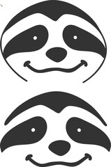 Sloth Faces - Cute Sloth Illustration